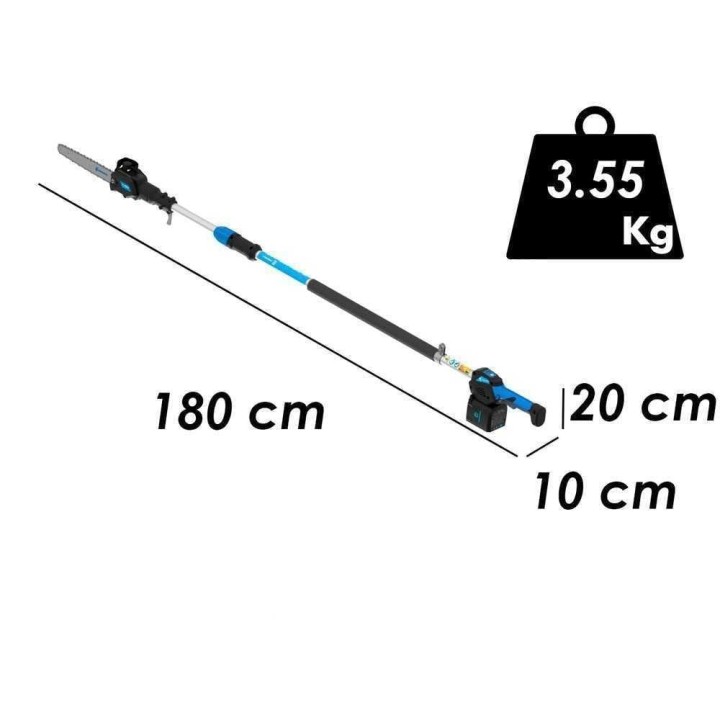 Campagnola T-REX 160-240 akkukäyttöinen oksasaha teleskooppivarrella, 450 W, 21,6 V, 5 Ah
