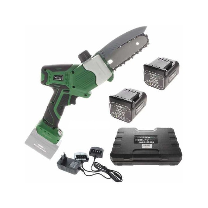 GreenBay TopSaw 5C akkukäyttöinen oksasaha 350 W 2 akkua 16 8 V 2 Ah
