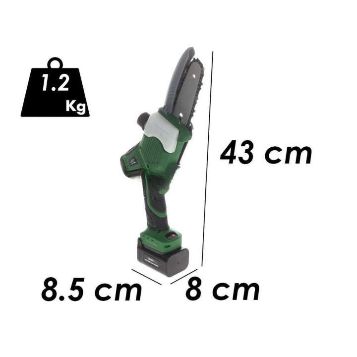 GreenBay TopSaw 5C akkukäyttöinen oksasaha, 350 W, 2 akkua 16,8 V 2 Ah