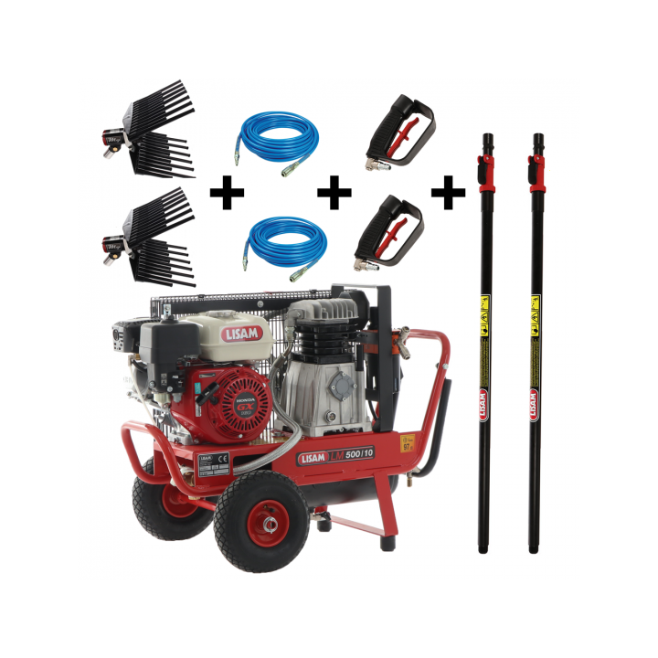 Lisam LM 500 10 KIT HOBBY 2 Operatori moottorikompressorisarja oliivien poimintaan 5 5 HP 10 l