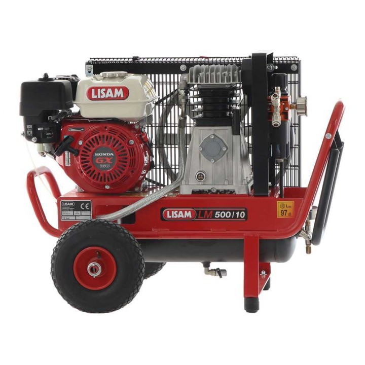 Lisam LM 500/10 KIT HOBBY 2 Operatori -moottorikompressorisarja oliivien poimintaan, 5,5 HP, 10 l