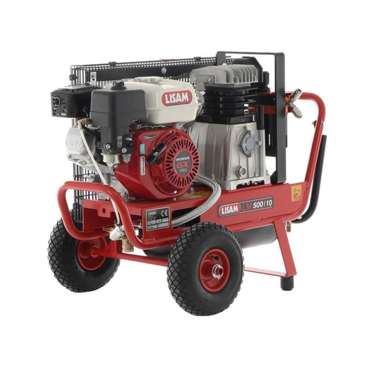 Lisam LM 500/10 KIT HOBBY 2 Operatori -moottorikompressorisarja oliivien poimintaan, 5,5 HP, 10 l