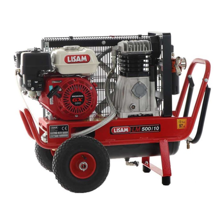 Lisam LM 500/10 KIT HOBBY 2 Operatori -moottorikompressorisarja oliivien poimintaan, 5,5 HP, 10 l