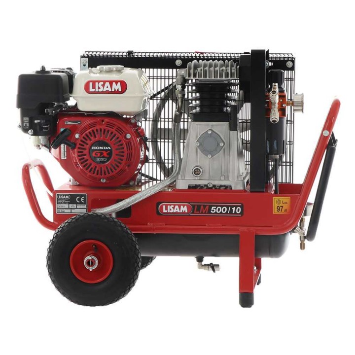 Lisam LM 500/10 KIT HOBBY 2 Operatori -moottorikompressorisarja oliivien poimintaan, 5,5 HP, 10 l