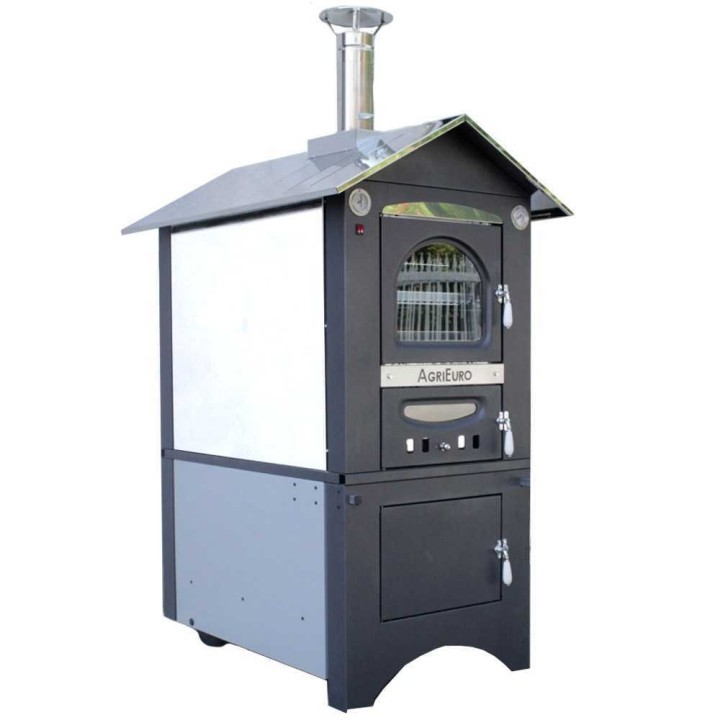 Medius Plus 100 EXT INOX puulämmitteinen ulkouuni 3 paistotasoa ruostumaton teräs