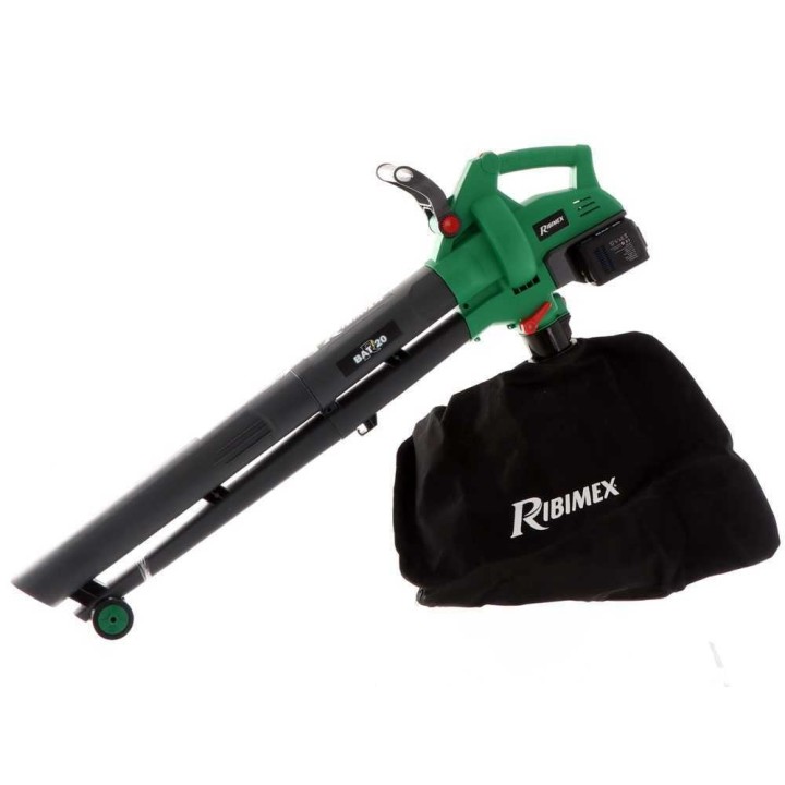 Ribimex PRBAT20-ASBSB akkukäyttöinen puhallin-imuri-silppuri, 40 V, 45 l
