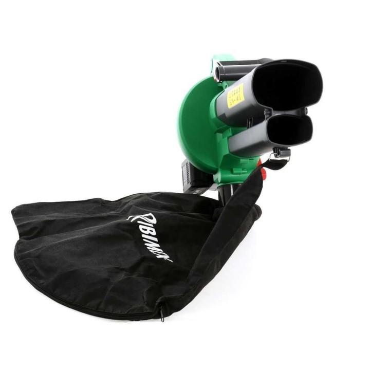 Ribimex PRBAT20-ASBSB akkukäyttöinen puhallin-imuri-silppuri, 40 V, 45 l