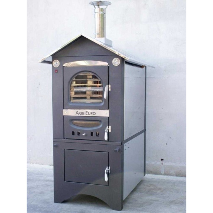 Medius Plus 100 EXT INOX puulämmitteinen ulkouuni, 3 paistotasoa, ruostumaton teräs