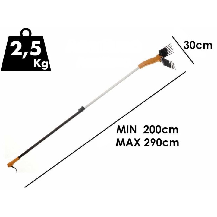 Volpi Dualcomb 13 akkukäyttöinen oliivinkorjuulaite, 200–290 cm