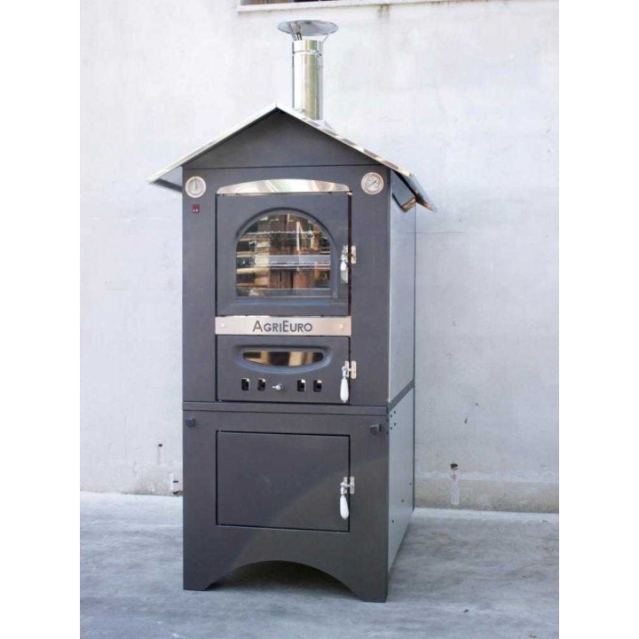 Medius Plus 100 EXT INOX puulämmitteinen ulkouuni, 3 paistotasoa, ruostumaton teräs