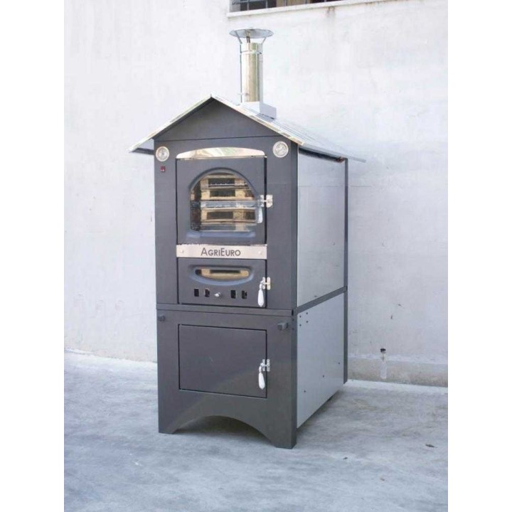 Medius Plus 100 EXT INOX puulämmitteinen ulkouuni, 3 paistotasoa, ruostumaton teräs