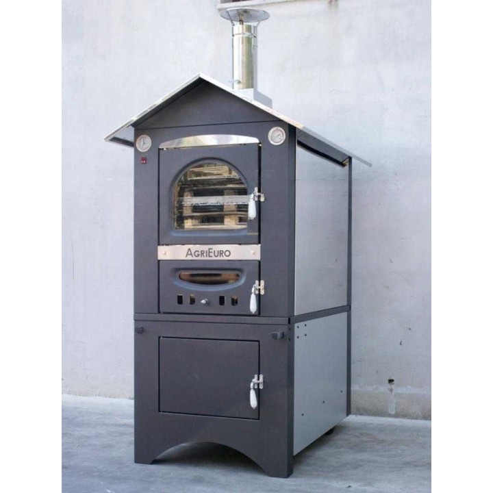 Medius Plus 100 EXT INOX puulämmitteinen ulkouuni, 3 paistotasoa, ruostumaton teräs