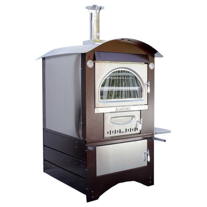 Maximus 100 Deluxe EXT INOX puu uuni ulkokäyttöön 3 tasoa 650 kg