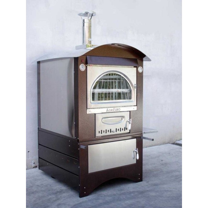 Maximus 100 Deluxe EXT INOX puu-uuni ulkokäyttöön, 3 tasoa, 650 kg