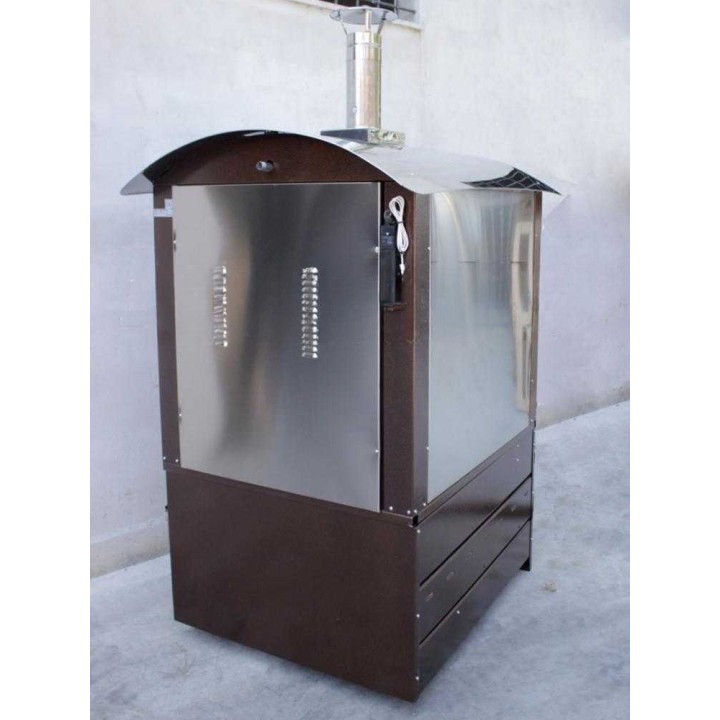 Maximus 100 Deluxe EXT INOX puu-uuni ulkokäyttöön, 3 tasoa, 650 kg