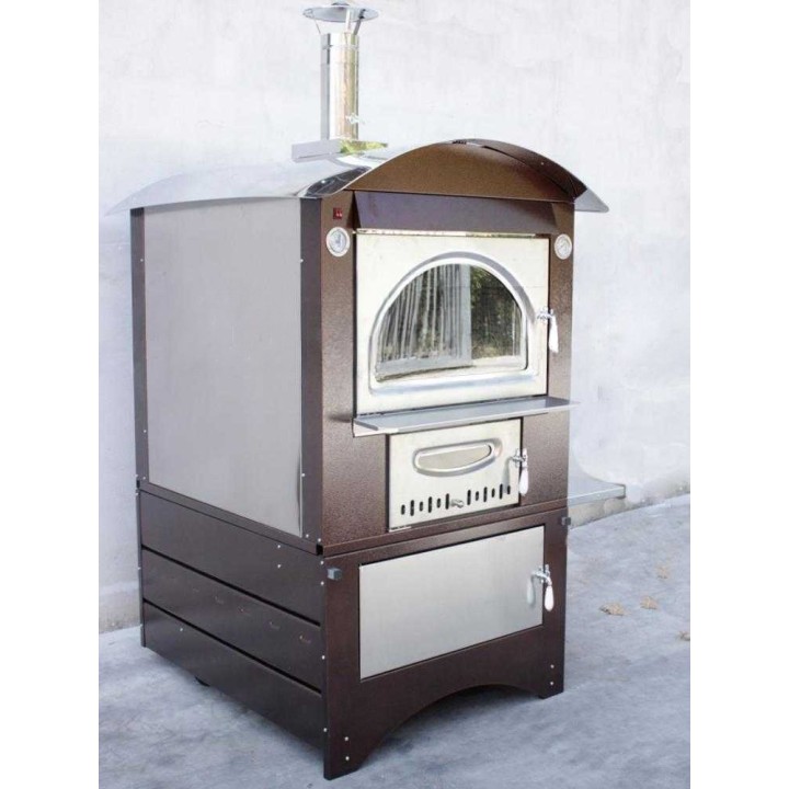 Maximus 100 Deluxe EXT INOX puu-uuni ulkokäyttöön, 3 tasoa, 650 kg