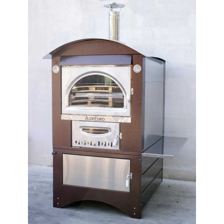 Maximus 100 Deluxe EXT INOX puu-uuni ulkokäyttöön, 3 tasoa, 650 kg