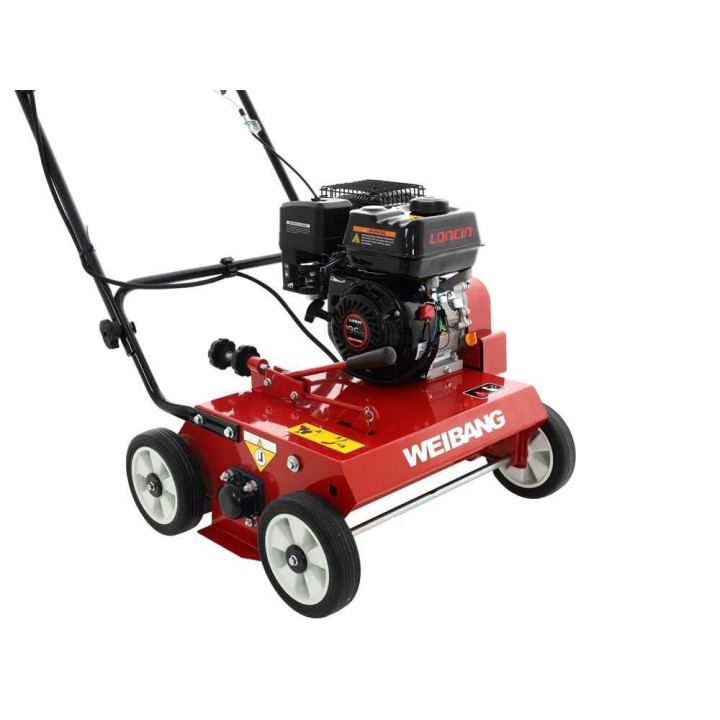Weibang WB486CRC nurmikon ilmaaja, Loncin G200F, 5 HP, 46,7 cm