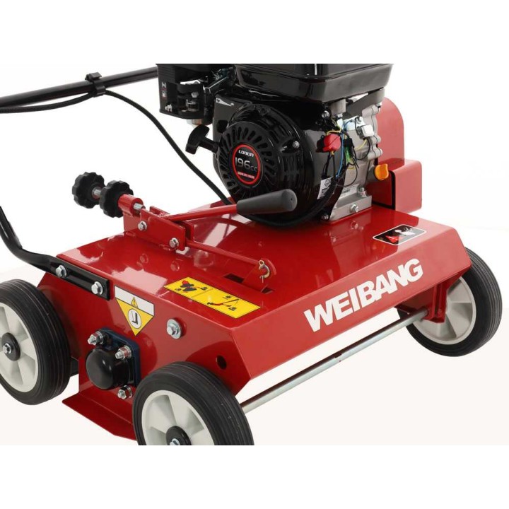 Weibang WB486CRC nurmikon ilmaaja, Loncin G200F, 5 HP, 46,7 cm