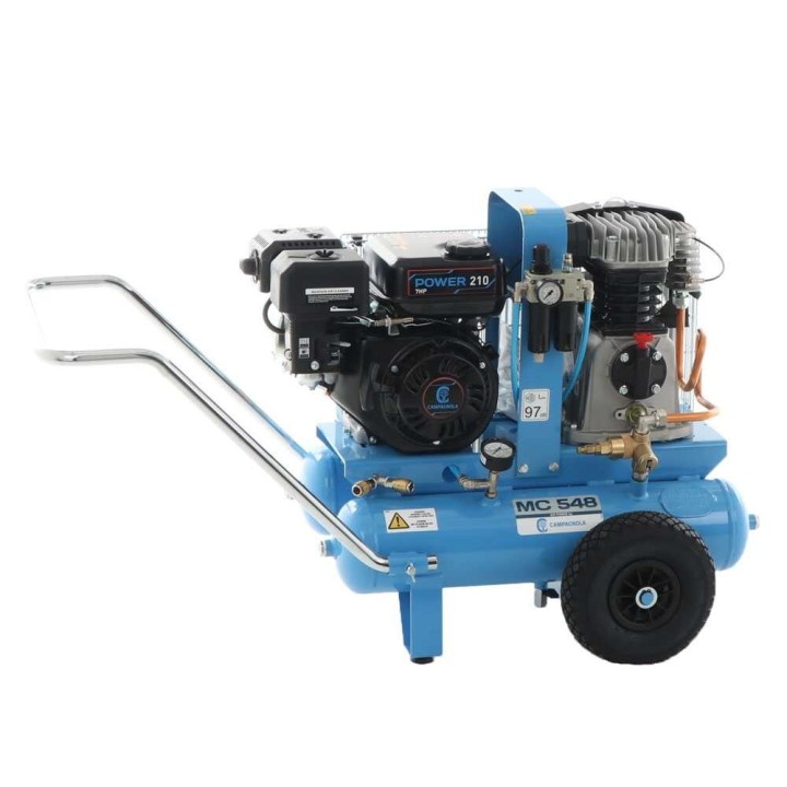 Campagnola MC 548 motokompressorisarja, 7 HP, 2 Tuono Evo -poimuria ja letkut