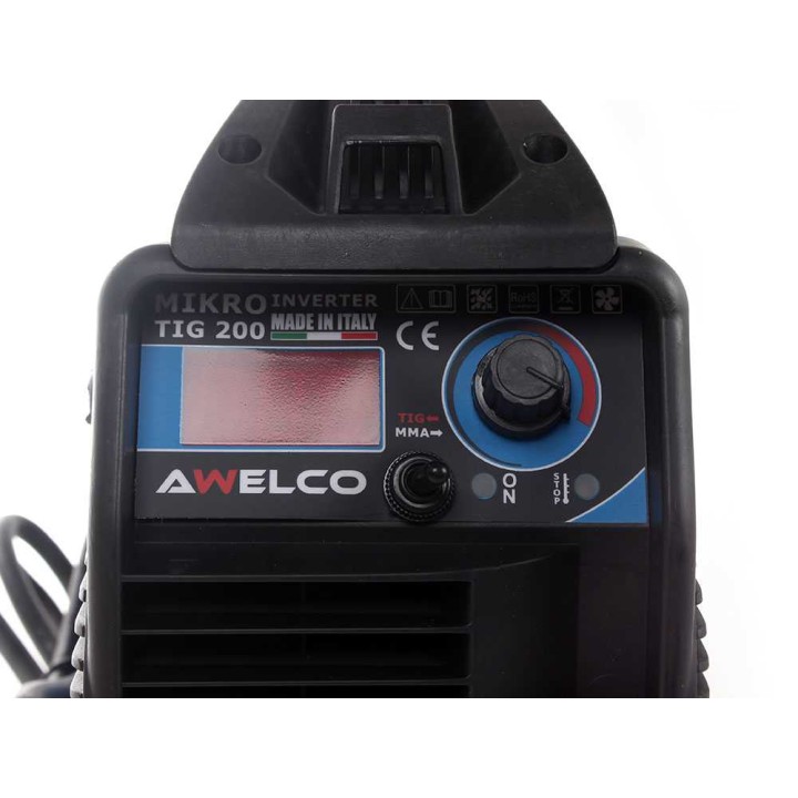 Awelco MIKROTIG 200 invertterihitsauskone, MMA ja TIG LIFT, 25–200 A, 230 V