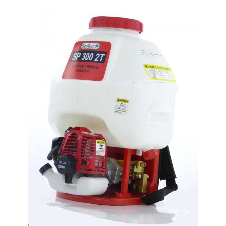 GeoTech SP 300 2T selässä kannettava ruiskupumppu, 25 l, 2-tahtinen