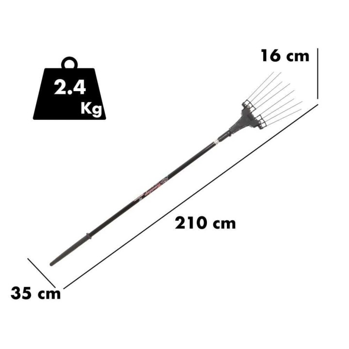 Zanon Murcielago R AL300 -oliivinkorjuukampa, 600 W, 50,4 V, 210–340 cm, ilman akkua