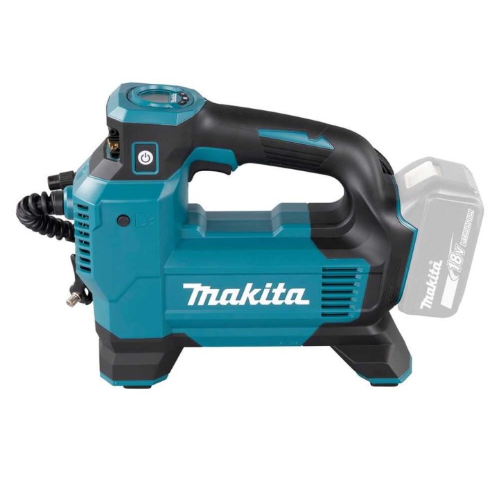 Makita DMP181Z akkukompressori, 18 V, 11,1 bar, akku ja laturi