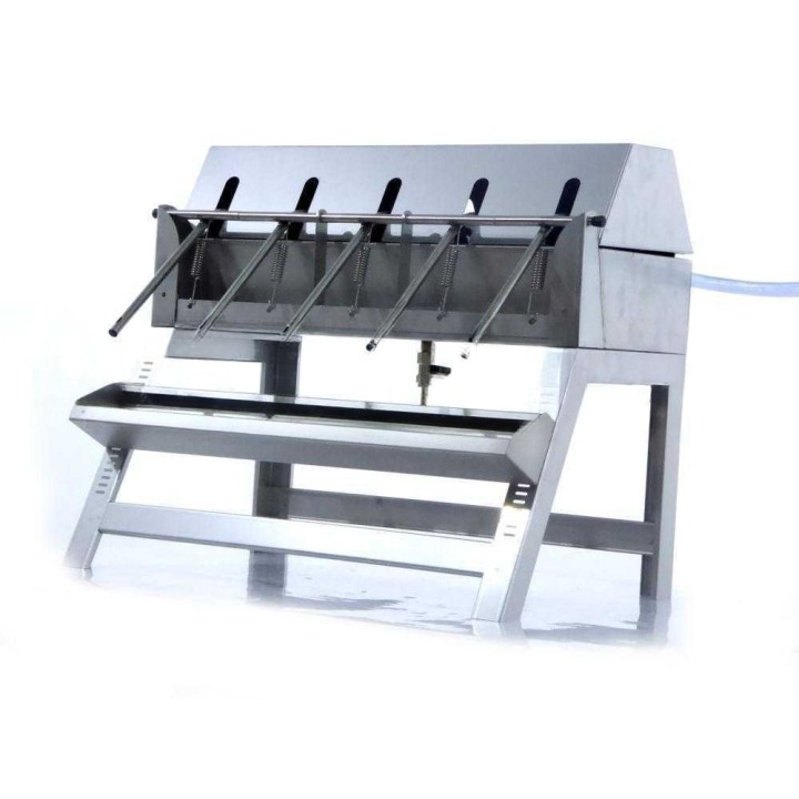 Enotecnica Pillan 5B INOX manuaalinen täyttökone, 5 suutinta, 350 pulloa/tunti