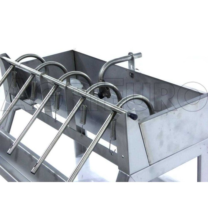 Enotecnica Pillan 5B INOX manuaalinen täyttökone, 5 suutinta, 350 pulloa/tunti