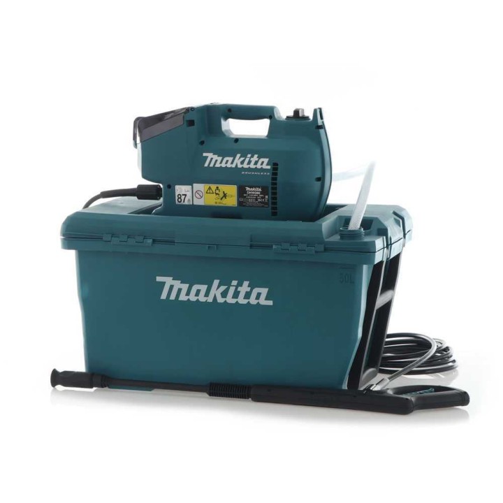 Makita DHW080ZK akkukäyttöinen painepesuri, 50 l, 80 bar, 2 akkua