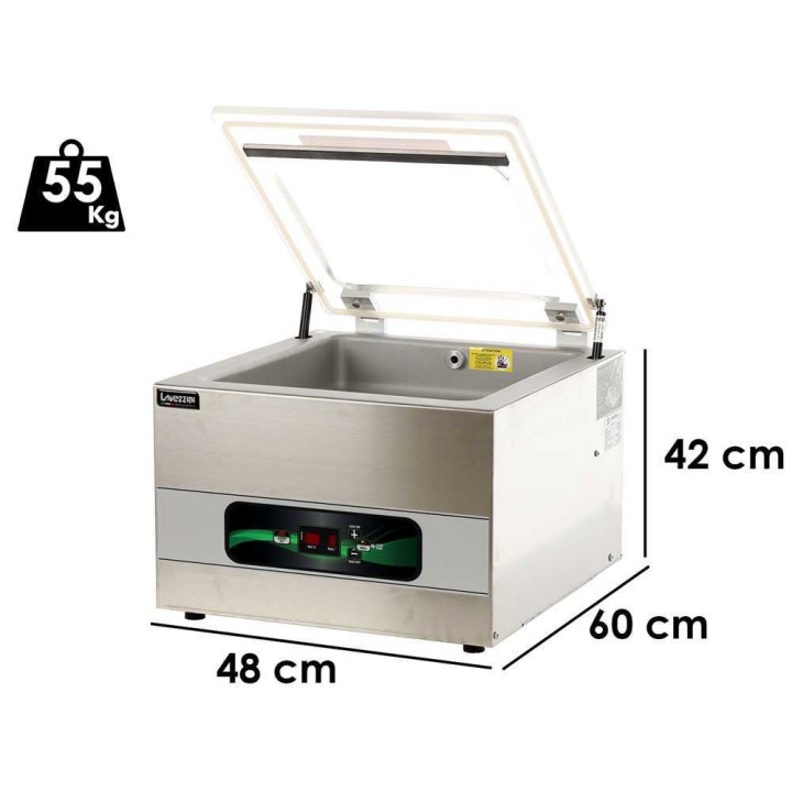 Euro 4000 Inox kammiotyhjiöpakkauskone, 40 cm, 900 W, 220 V