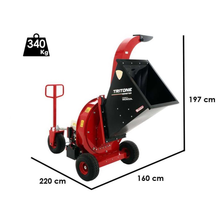 Ceccato Tritone Monster GX 390 bensiinikäyttöinen biotriturator, sähköstartti