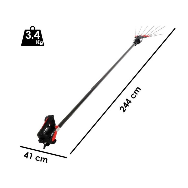 Infaco V5000P3EF oliivinkorjuukampa, 720 W, 250 cm, selkäreppuakku