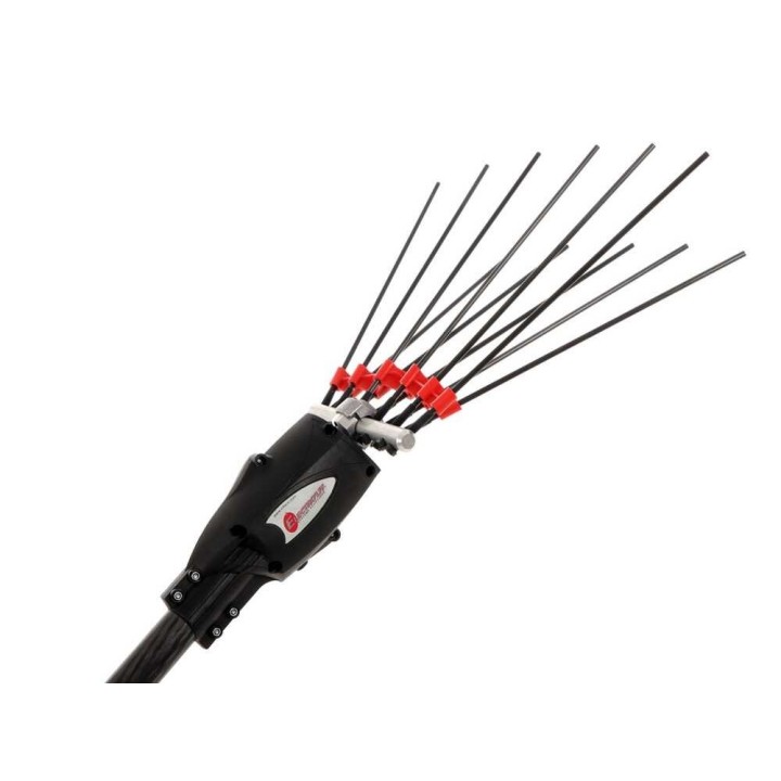 Infaco V5000P3EF oliivinkorjuukampa, 720 W, 250 cm, selkäreppuakku