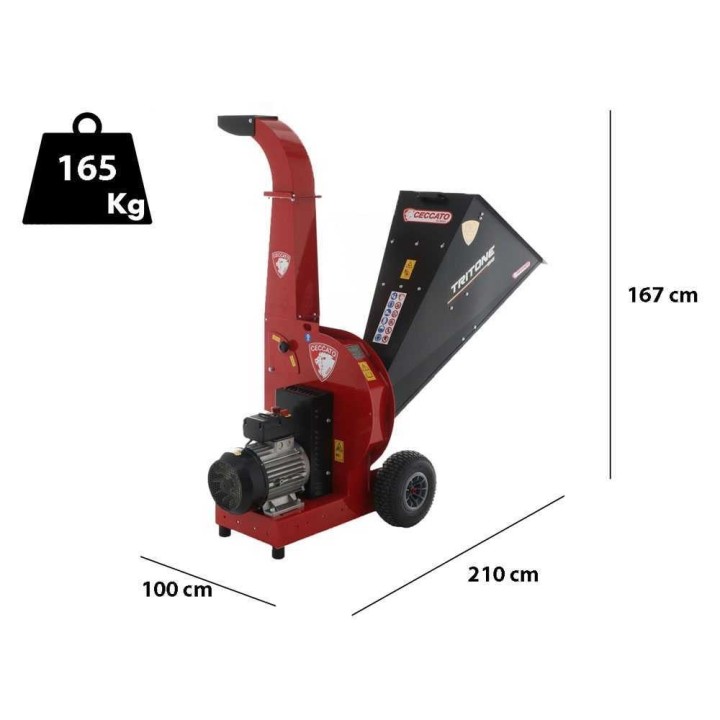 Ceccato Tritone Big -biotrituratori, 10 HP, kolmivaihe 400 V, 80 mm