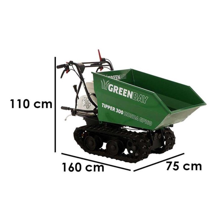 TIPPER 300 telaketjudumper, Honda GP160, 300 kg, 3+1 vaihdetta