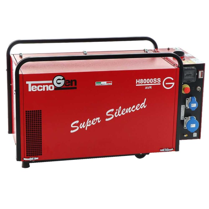 TecnoGen H8000SS/A bensiinikäyttöinen aggregaatti, 5,2 kW, 230 V, ATS