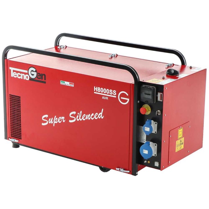 TecnoGen H8000SS/A bensiinikäyttöinen aggregaatti, 5,2 kW, 230 V, ATS