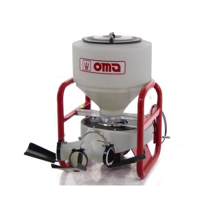 OMA Duster 140 traktorikäyttöinen jauhelevitin, 100 l, 3 ulostuloa