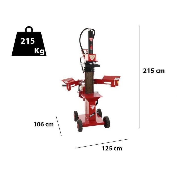 Ceccato Olindo BULL SPL13R4H pystymallinen halkomakone, Honda GX200, 13 t