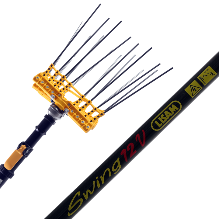 Lisam Swing sähköinen oliivinkerääjä 12 V 325 W hiilikuituvarsi 220 300 cm