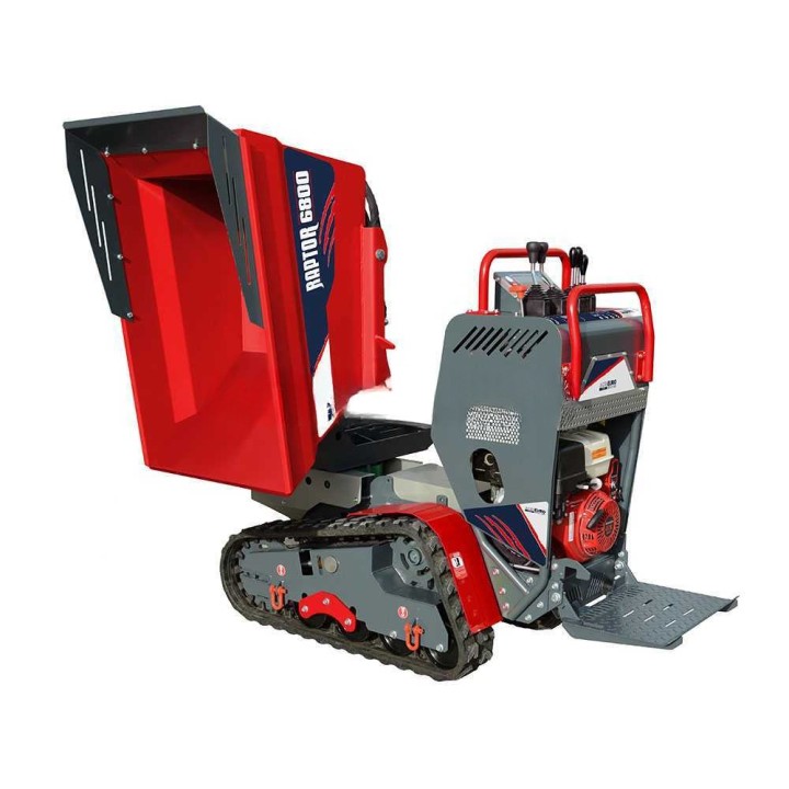 RAPTOR 6800 HDT telaketjukuljetin, Honda GX270, 9 HP, hydraulinen dumper-lava