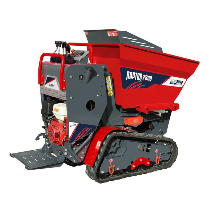 RAPTOR 7800 HEDT telaketjuvetoinen moottorikärry, Honda GXe390, 13 HP, 800 kg