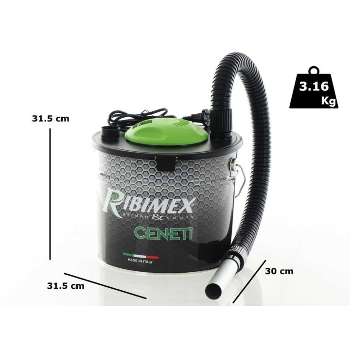 Ribimex Ceneti tuhkaimuri, 15 l, 800 W, 230 V
