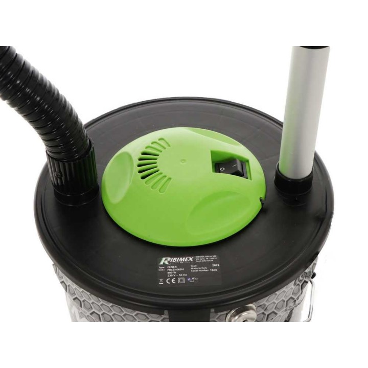 Ribimex Ceneti tuhkaimuri, 15 l, 800 W, 230 V