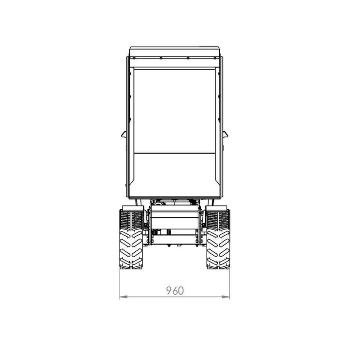 CARGO J 10000 HEDT 4.0 telaketjukärry, Honda GX630, 20,8 HP, 1 000 kg
