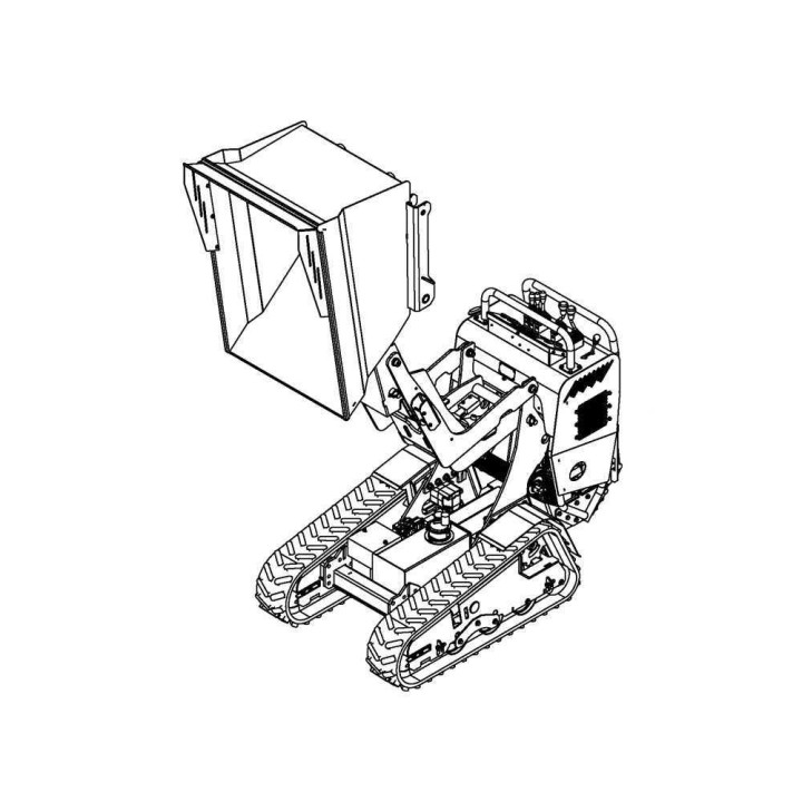 CARGO J 10000 HEDH 4.0 telaketjudumper, Honda GXe630, joystick, 1 000 kg