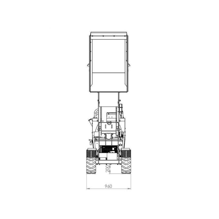 CARGO J 10000 HEDH 4.0 telaketjudumper, Honda GXe630, joystick, 1 000 kg