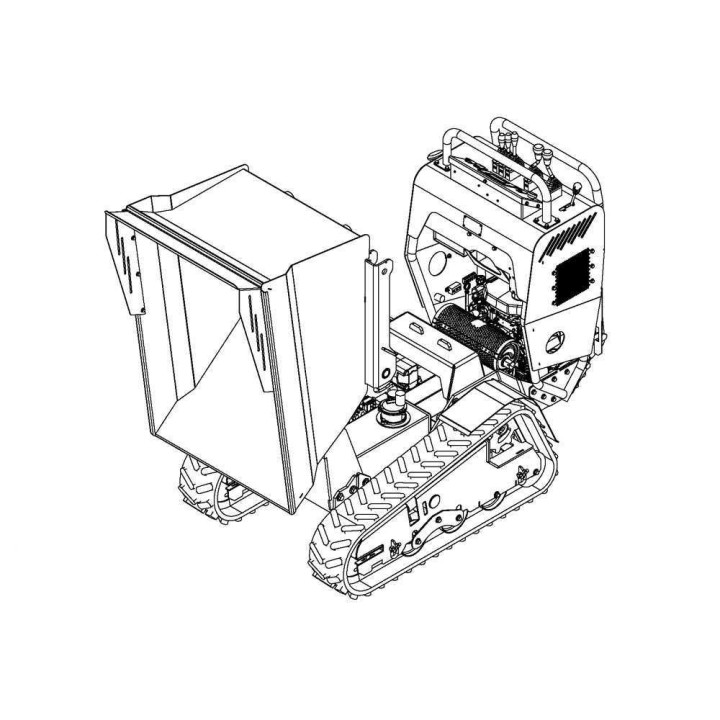 CARGO J 10000 HED 4.0 telaketjukuljetin, Honda GXe630, 20,8 HP, joystick
